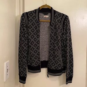 Faherty Seabrook Bomber Jacket (black & white)
